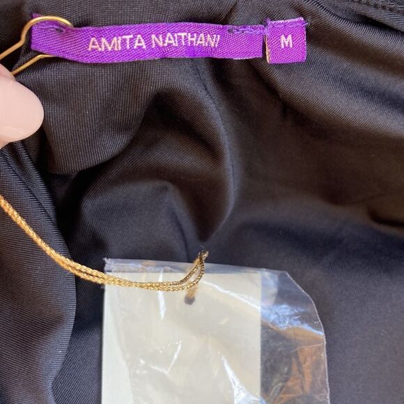 Boston Proper Amita Naithani V-neck Sequin Embellished One Piece Swimsuit-black - Picture 7 of 16